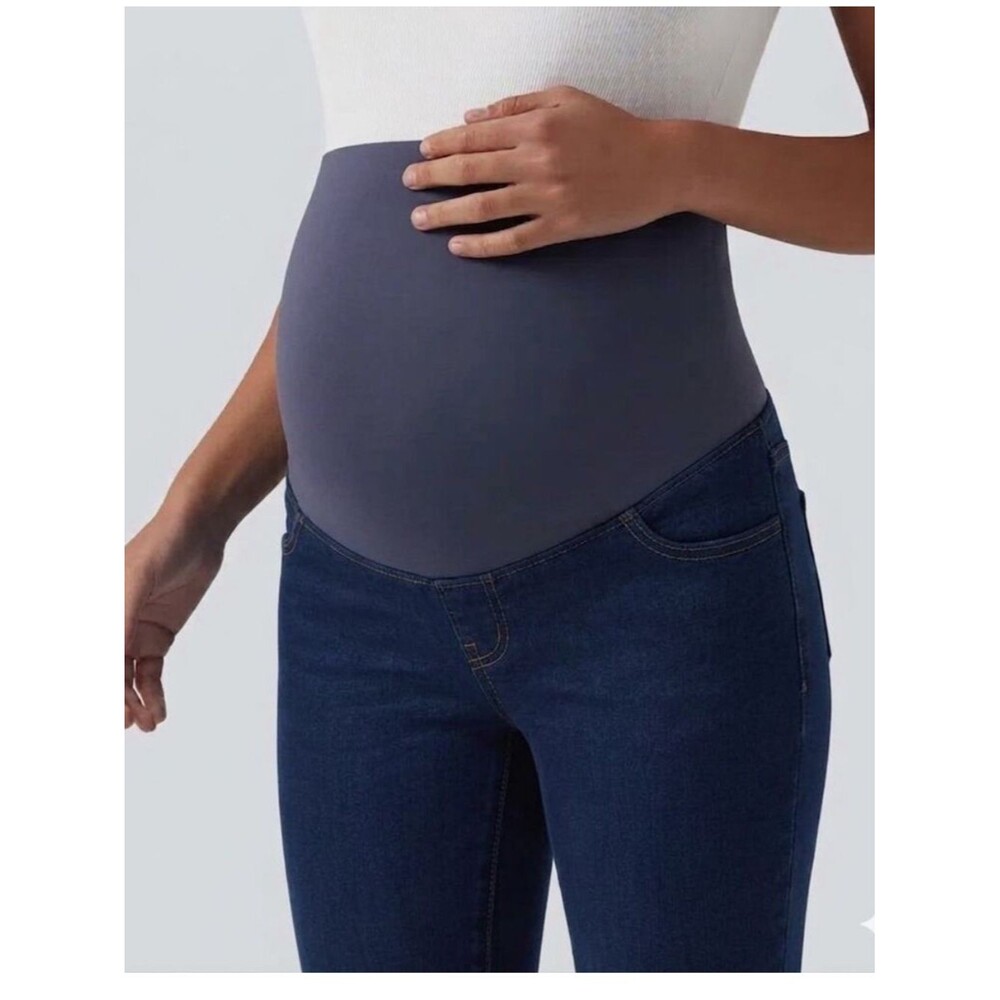 Halara Flex™ Super High Waisted Skinny 7/8 Casual Maternity Jeans with Pockets